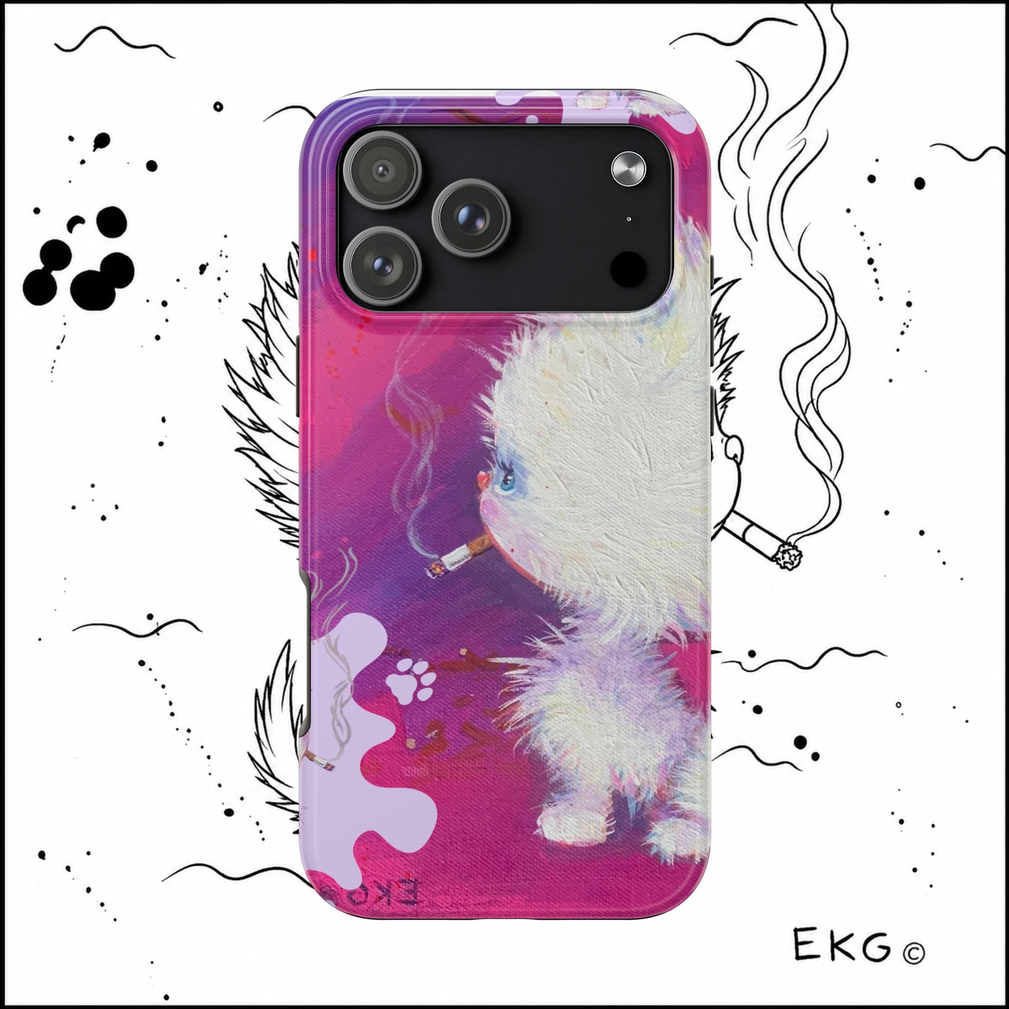 Copy of Tough Phone Cases the OG Bad Kitten by Emma Gardner