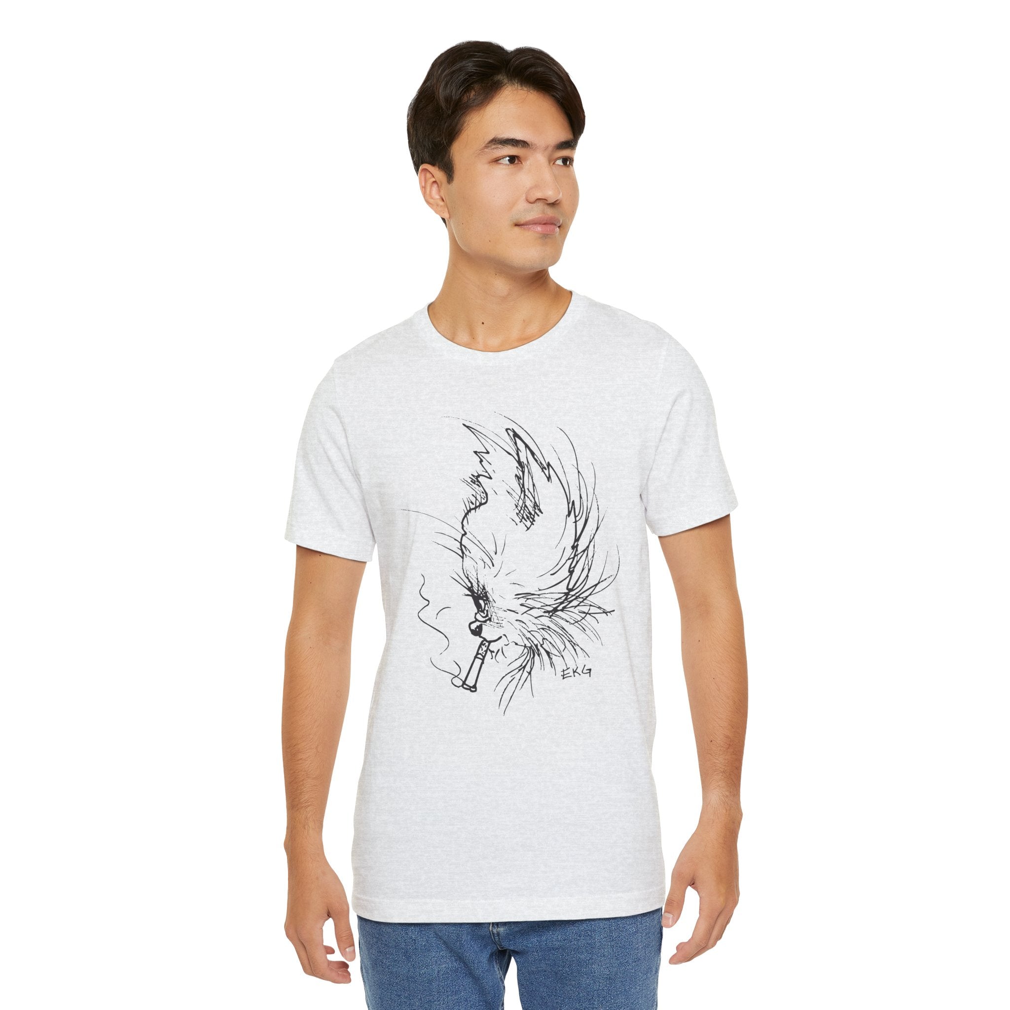 Cool Cat Smoking Unisex Jersey Short Sleeve Tee
