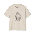Cat Smoking Graphic Tee — Oversized Men's White T-Shirt