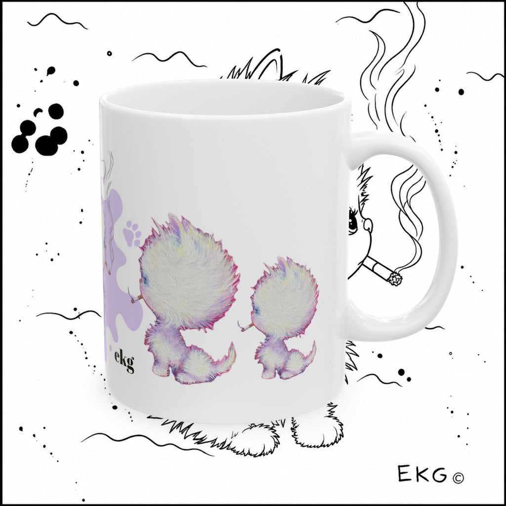 Bad Kitten Ceramic Mug by Emma Gardner, (11oz, 15oz)