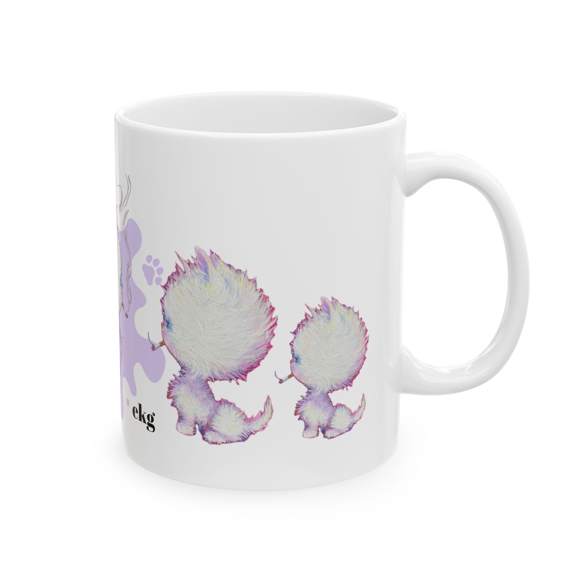 Bad Kitten Ceramic Mug by Emma Gardner, (11oz, 15oz)
