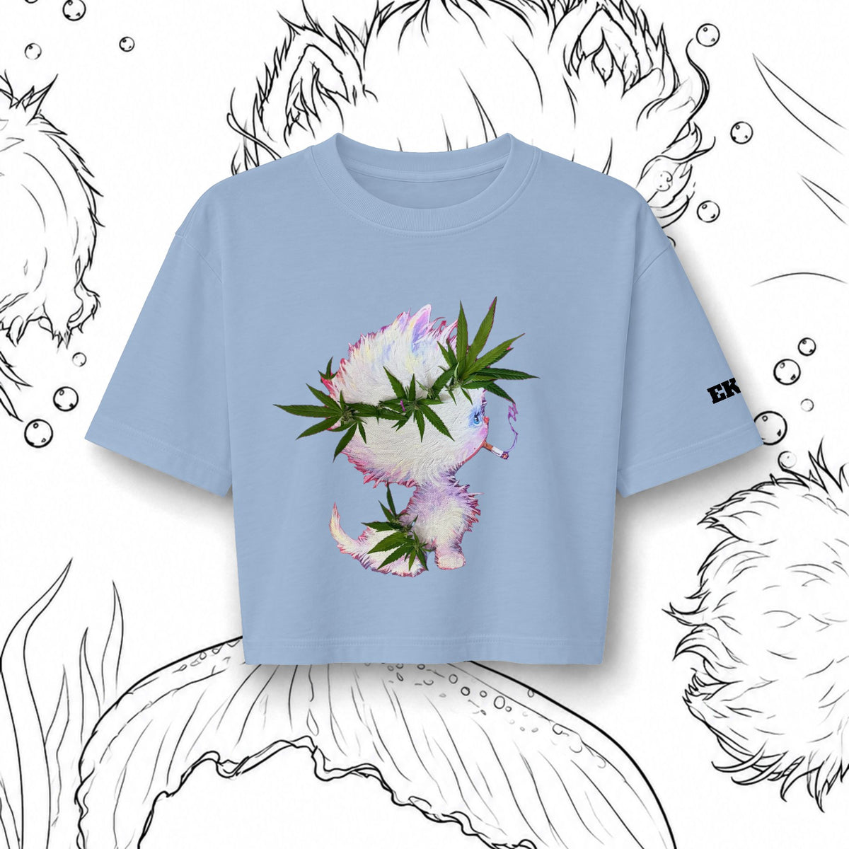 Gonga Gato Women's Heavyweight Cropped Tee