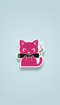 Vinyl Sticker Hot Pink Smoke