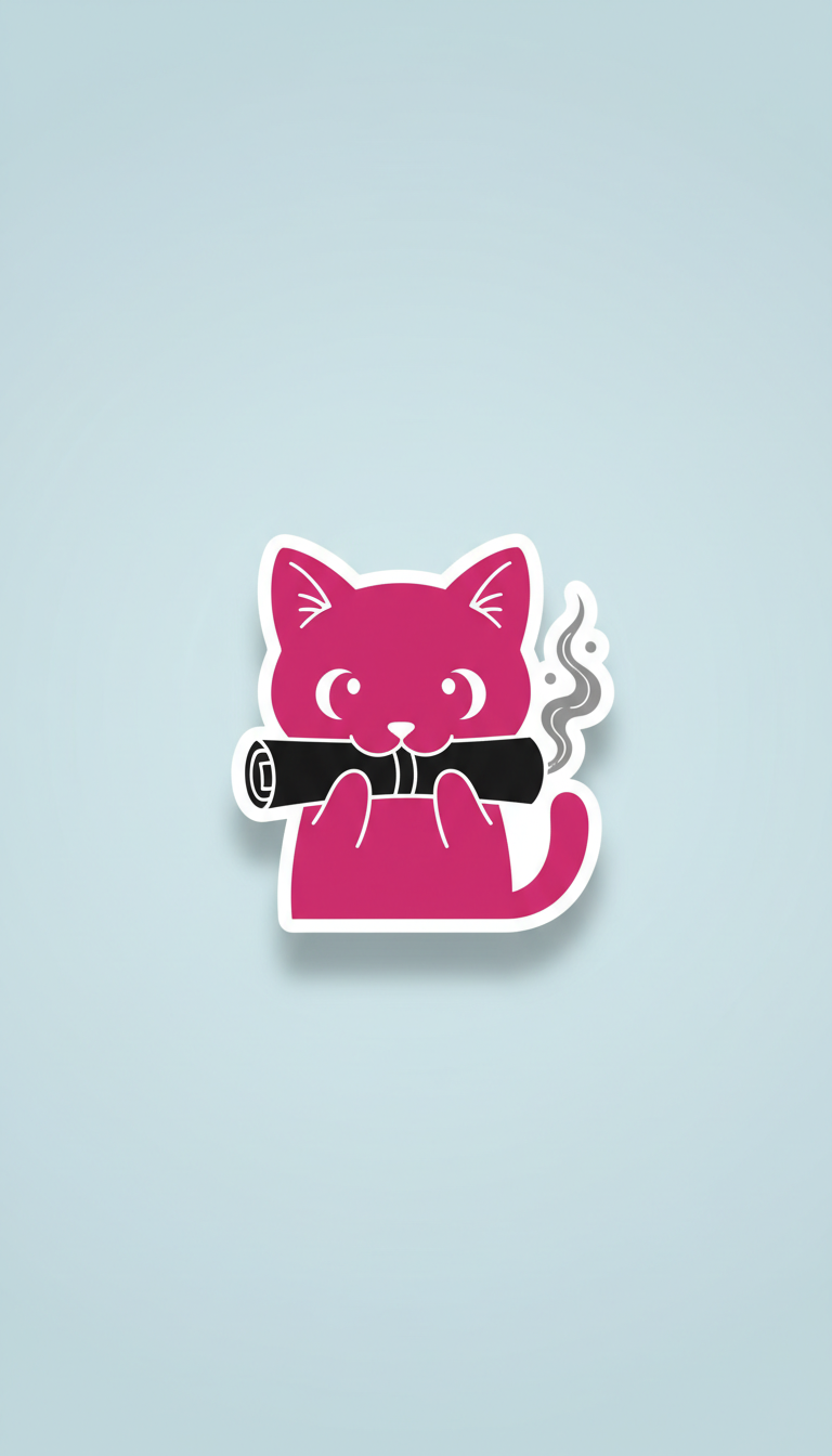 Vinyl Sticker Hot Pink Smoke