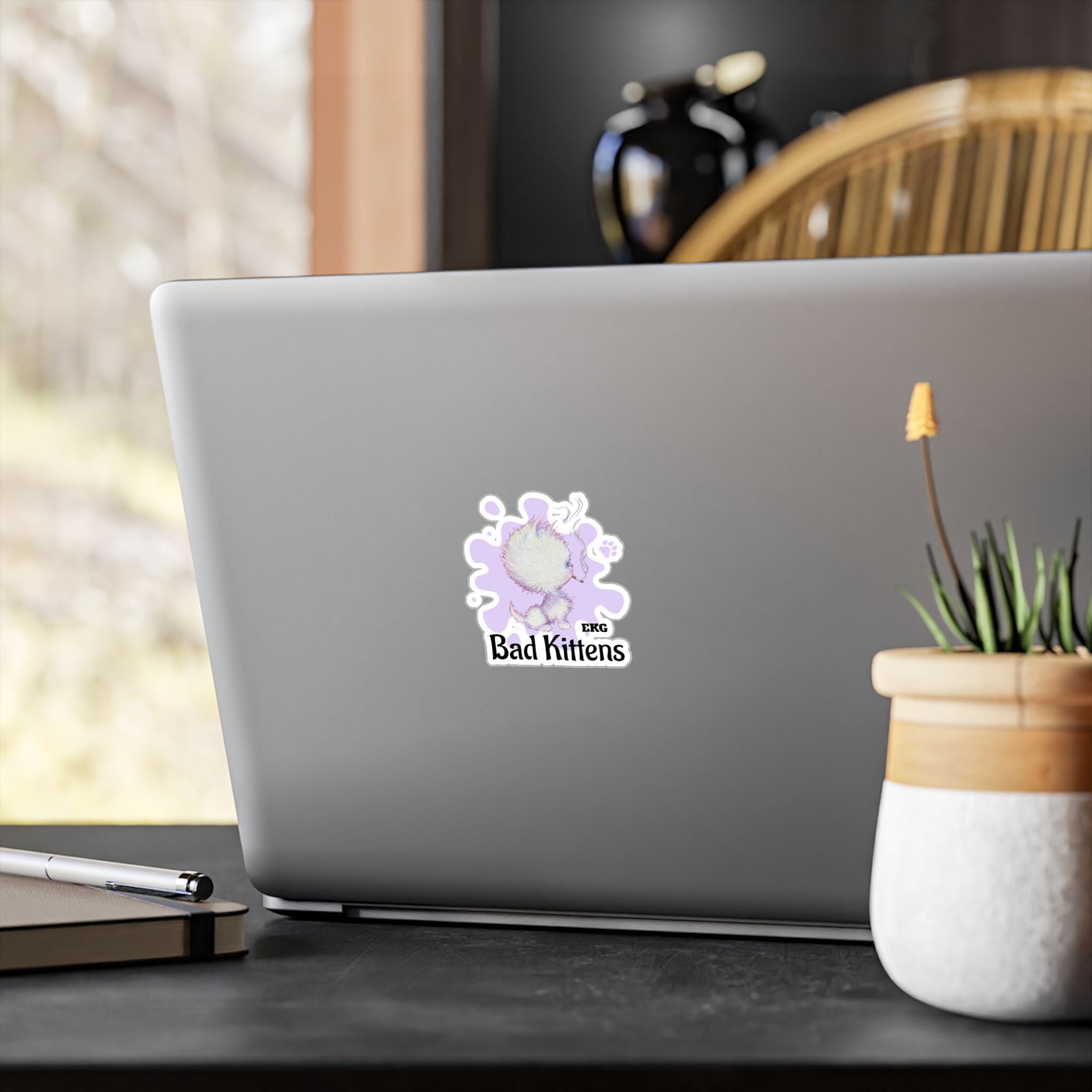 Bad Kitten Vinyl Decal Lavender