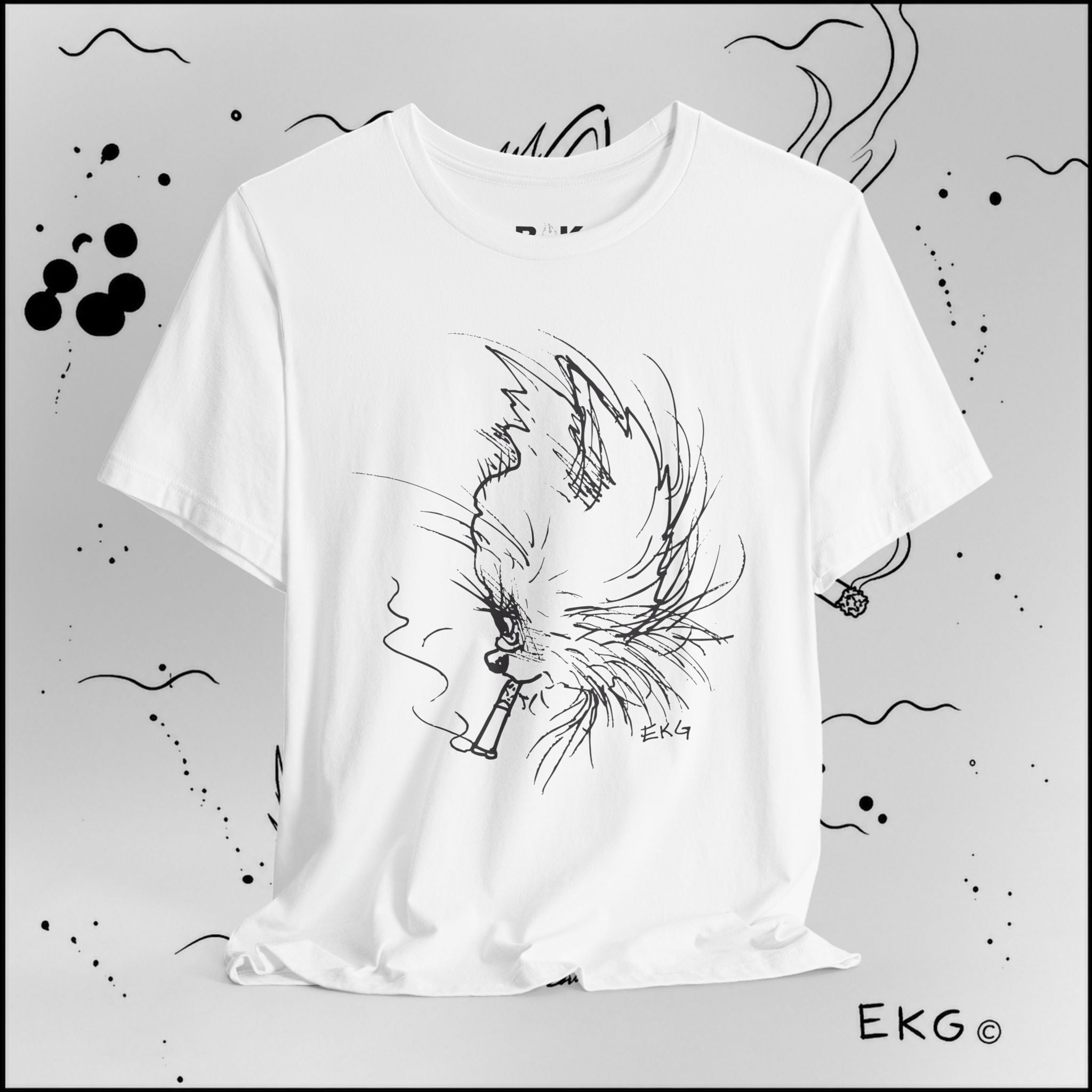 Cool Cat Smoking Unisex Jersey Short Sleeve Tee