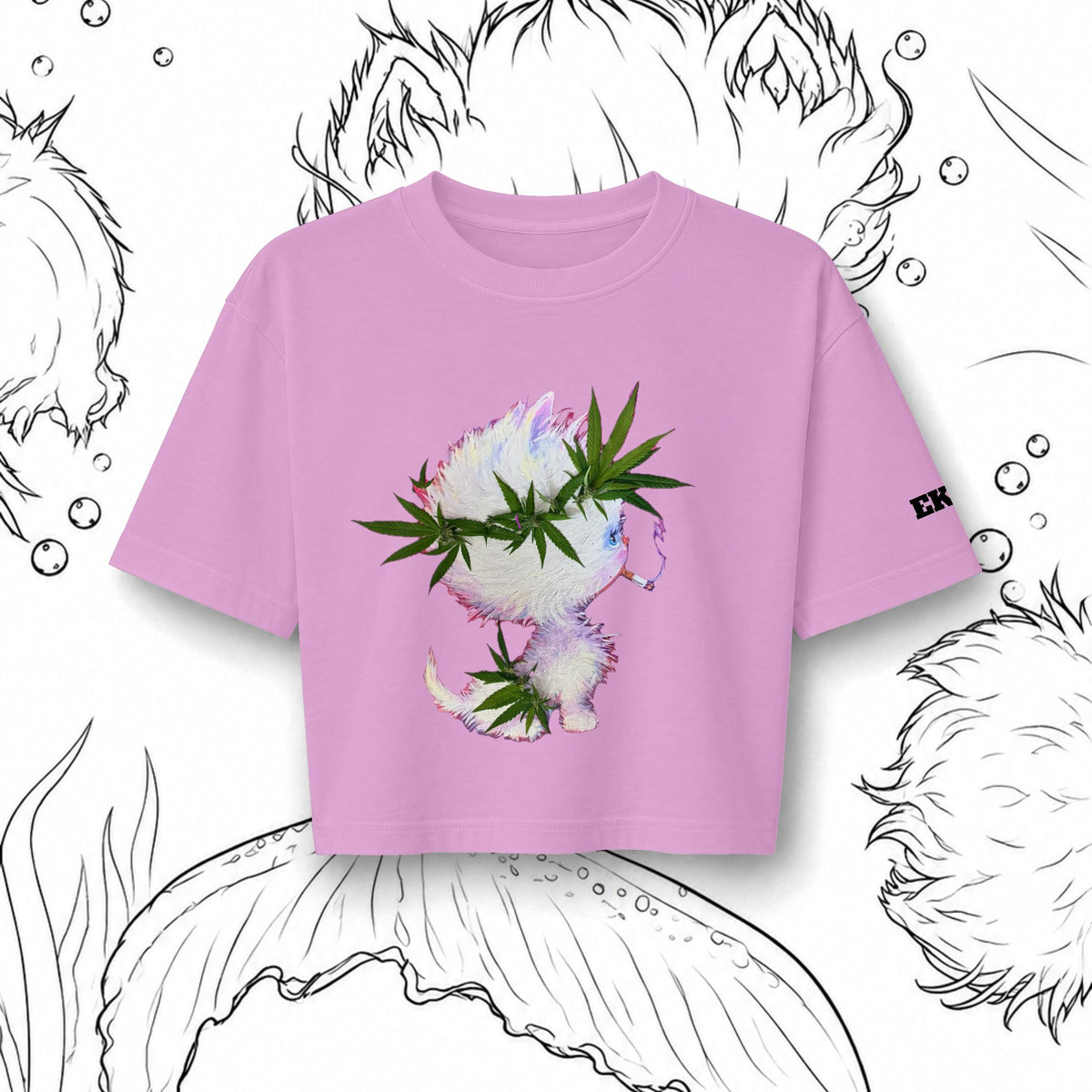 Gonga Gato Women's Heavyweight Cropped Tee