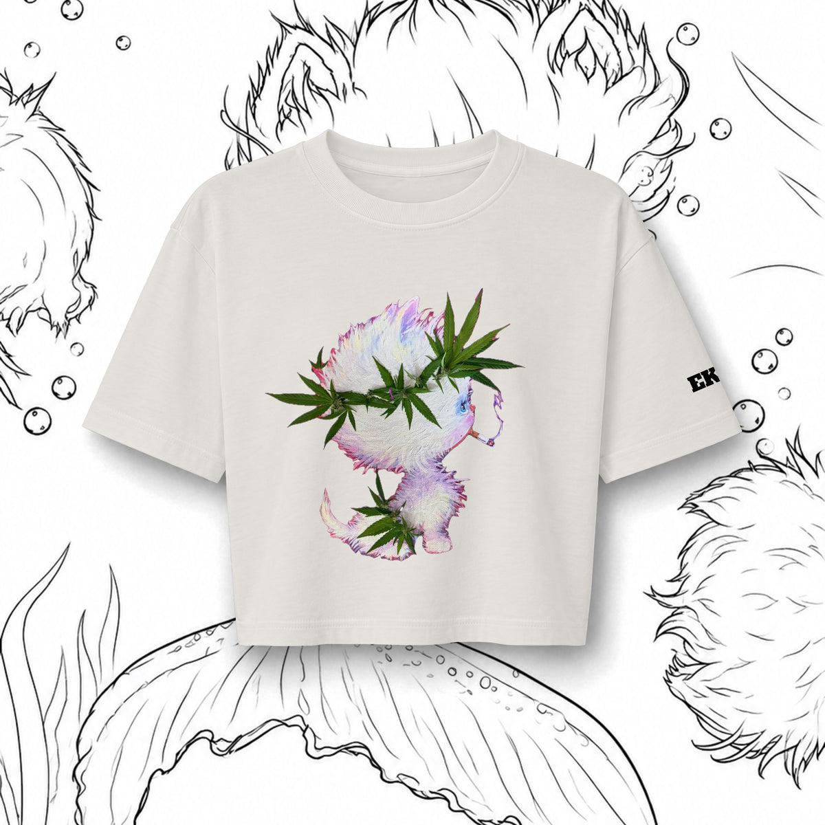 Gonga Gato Women's Heavyweight Cropped Tee